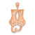 Image of 14K Rose Gold Polished & Textured Sitting Cats Pendant