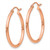 Image of 25mm 14k Rose Gold Polished 2mm Lightweight Tube Hoop Earrings TE529