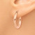 Image of 20mm 14k Rose Gold Polished 3mm Lightweight Tube Hoop Earrings T1004