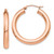 Image of 30mm 14k Rose Gold Polished 4mm Tube Hoop Earrings TF826