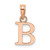 Image of 14k Rose Gold Polished B Block Initial Pendant