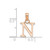 Image of 14K Rose Gold Polished Block Letter N Initial Pendant