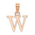 Image of 14K Rose Gold Polished Block Letter W Initial Pendant