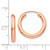 Image of 19.25mm 14k Rose Gold Polished Endless Tube Hoop Earrings XY1251