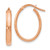 Image of 22mm 14k Rose Gold Polished Oval Hoop Earrings LE1058