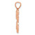Image of 14k Rose Gold Rhodium Plated Shiny-Cut Butterfly Pendant