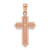 Image of 14k Rose Gold Rhodium Shiny-Cut Cross Pendant