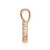 Image of 14K Rose Gold Small Initial D Diamond Pendant