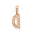 Image of 14K Rose Gold Small Initial D Diamond Pendant