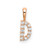 Image of 14K Rose Gold Small Initial D Diamond Pendant