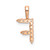 Image of 14K Rose Gold Small Initial F Diamond Pendant