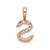 Image of 14K Rose Gold Small Initial S Diamond Pendant