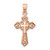 Image of 14K Rose Polished Cross Pendant D4654