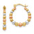 Image of 18mm 14K Tri-Color Gold Madi K Beaded Hoop Earrings