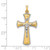 Image of 14K Two-tone Gold & White Rhodium Hollow INRI Crucifix Pendant XR2063