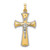 Image of 14K Two-tone Gold & White Rhodium Hollow INRI Crucifix Pendant XR2063