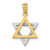 Image of 14k Two-tone Gold 3-D Jewish Star of David Pendant