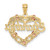 Image of 14k Two-tone Gold and Rhodium Grandma Heart Pendant K2680
