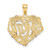 Image of 14k Two-tone Gold and Rhodium Mom Heart Pendant K2657