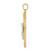 Image of 14K Two-tone Gold Brushed & Polished Greek Key Crucifix Pendant