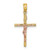 Image of 14k Two-tone Gold Cross Crucifix Pendant