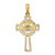 Image of 14k Two-tone Gold Cross w/ Claddagh & Heart Pendant