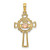 Image of 14k Two-tone Gold Cross w/ Claddagh & Heart Pendant