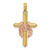 Image of 14k Two-tone Gold Cross w/ Drape Pendant K8995