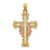 Image of 14k Two-tone Gold Cross w/ Drape Pendant K9195