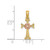 Image of 14k Two-tone Gold Cross w/ Flower Pendant K9092