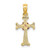 Image of 14k Two-tone Gold Cross w/ Flower Pendant K9092
