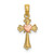 Image of 14k Two-tone Gold Cross w/ Heart Pendant K9088