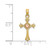 Image of 14k Two-tone Gold Cross w/ Heart Pendant K9095