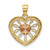 Image of 14k Two-tone Gold Heart with Pink Center Pendant