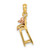 Image of 14k Two-tone Gold High Chair w/Baby Pendant