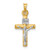 Image of 14k Two-tone Gold Hollow Crucifix Pendant XR1844