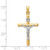 Image of 14k Two-tone Gold Hollow Crucifix Pendant XR1846