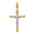 Image of 14k Two-tone Gold Hollow Crucifix Pendant XR1846