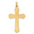 Image of 14K Two-tone Gold Hollow Polished Cross w/Center Cross Pendant