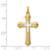 Image of 14K Two-tone Gold Hollow Polished Cross w/Center Cross Pendant