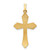 Image of 14k Two-tone Gold Hollow Polished Fleur de Lis Crucifix Pendant