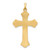 Image of 14k Two-tone Gold Hollow Polished Woven Fleur de Lis Crucifix Pendant