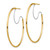 Image of 43.9mm 14k Two-tone Gold Large 2x45mm Shiny-Cut Wire Polished Hoop Earrings Image of 43.9mm 14k Two-tone Gold Large 2x45mm Shiny-Cut Wire Polished Hoop Earrings