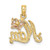 Image of 14k Two-tone Gold Mom w/ Butterfly Pendant