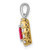 Image of 14K Two-tone Gold Pear Ruby and Diamond Halo Pendant