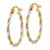 Image of 19mm 14k Two-tone Gold Polished 1.8mm Twisted Hoop Earrings TC152