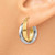 Image of 14mm 14k Two-tone Gold Polished Double Hoop Earrings TL115