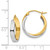 Image of 14mm 14k Two-tone Gold Polished Double Hoop Earrings TL115