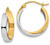 Image of 14mm 14k Two-tone Gold Polished Double Hoop Earrings TL115