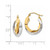 Image of 12mm 14k Two-tone Gold Polished Edged Double Hoop Earrings